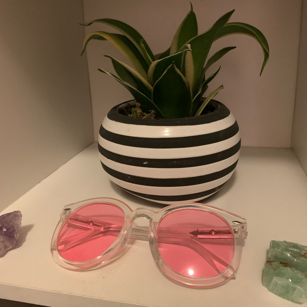 Shein Sunglasses, Pink and Clear